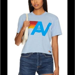 Aviator nation baby blue tshirt